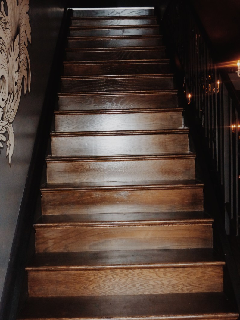 Stairs that lead upstairs. I did not make it up stairs to take pictures. 