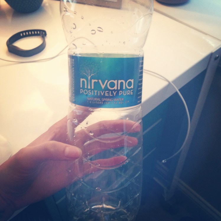 50.7 oz bottle of water I drink from during the day. 